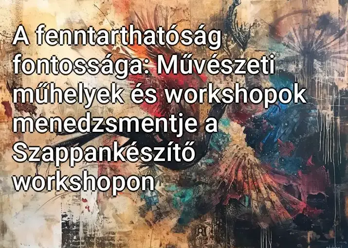 A fenntarthatóság fontossága: Művészeti műhelyek és workshopok menedzsmentje a Szappankészítő workshopon