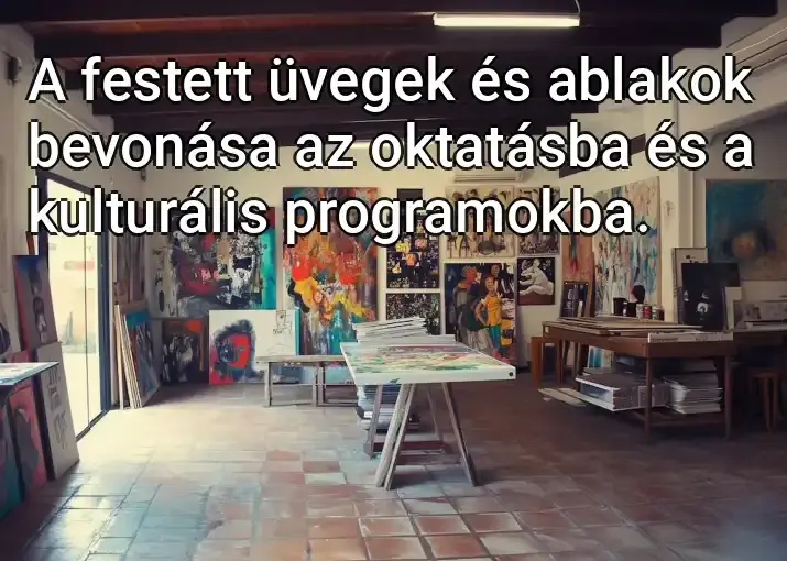 A festett üvegek és ablakok bevonása az oktatásba és a kulturális programokba.