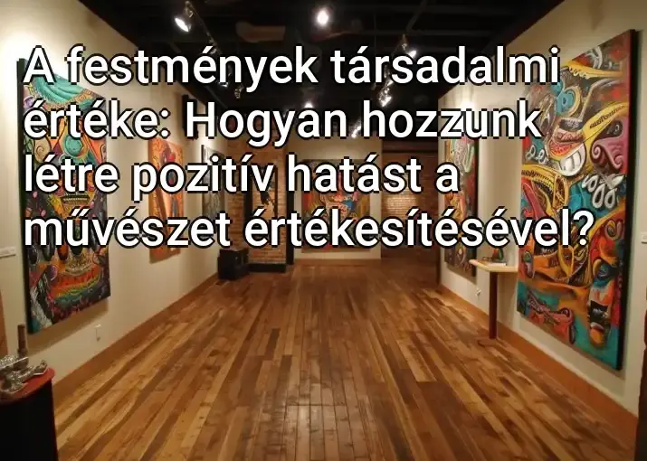 A festmények társadalmi értéke: Hogyan hozzunk létre pozitív hatást a művészet értékesítésével?