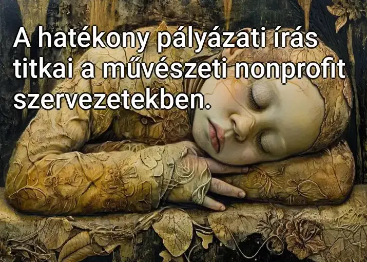 A hatékony pályázati írás titkai a művészeti nonprofit szervezetekben.