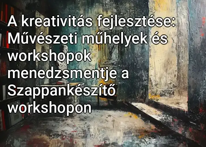 A kreativitás fejlesztése: Művészeti műhelyek és workshopok menedzsmentje a Szappankészítő workshopon