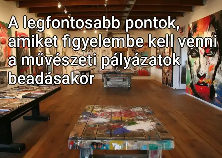 A legfontosabb pontok, amiket figyelembe kell venni a művészeti pályázatok beadásakor