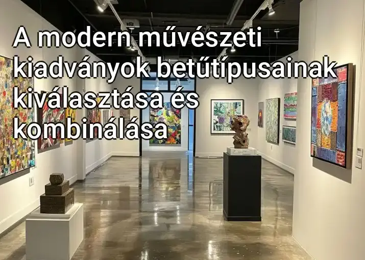 A modern művészeti kiadványok betűtípusainak kiválasztása és kombinálása