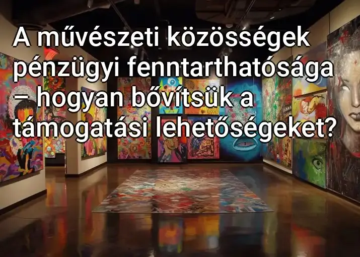 A művészeti közösségek pénzügyi fenntarthatósága – hogyan bővítsük a támogatási lehetőségeket?