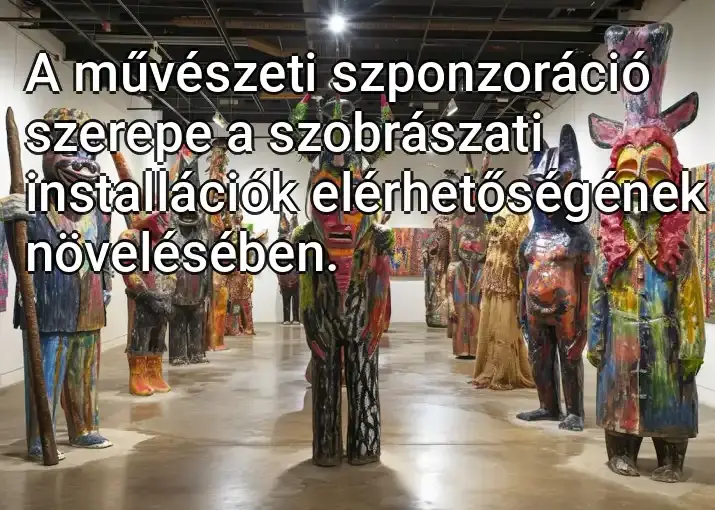 A művészeti szponzoráció szerepe a szobrászati installációk elérhetőségének növelésében.