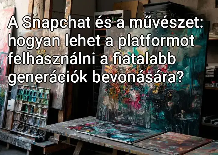 A Snapchat és a művészet: hogyan lehet a platformot felhasználni a fiatalabb generációk bevonására?