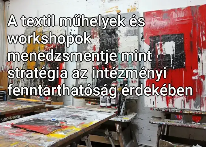 A textil műhelyek és workshopok menedzsmentje mint stratégia az intézményi fenntarthatóság érdekében