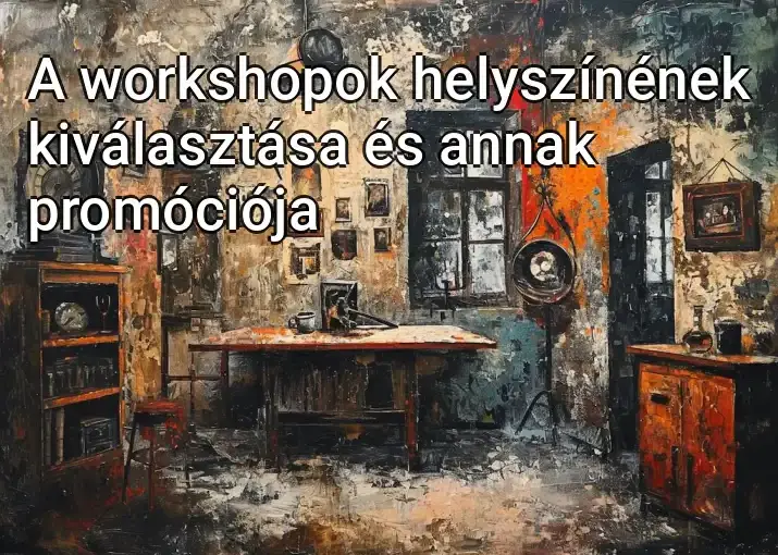 A workshopok helyszínének kiválasztása és annak promóciója