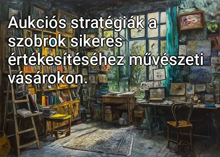 Aukciós stratégiák a szobrok sikeres értékesítéséhez művészeti vásárokon.