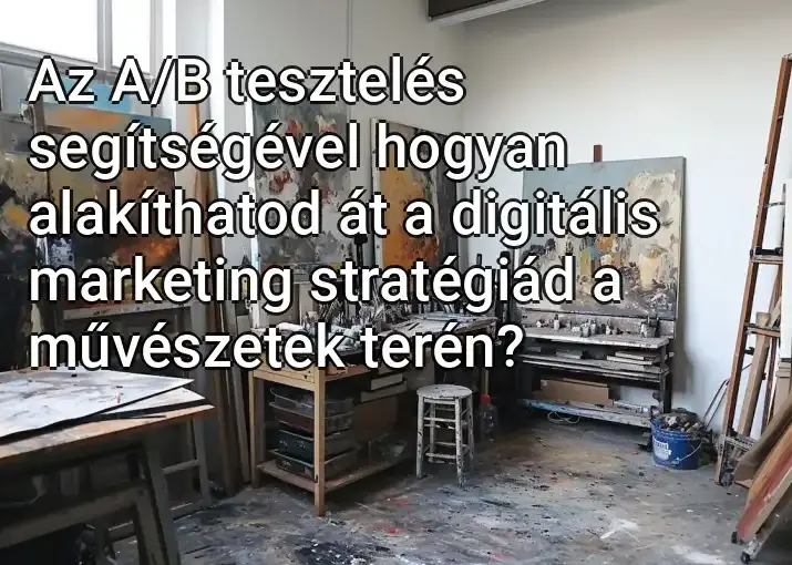 Az A/B tesztelés segítségével hogyan alakíthatod át a digitális marketing stratégiád a művészetek terén?