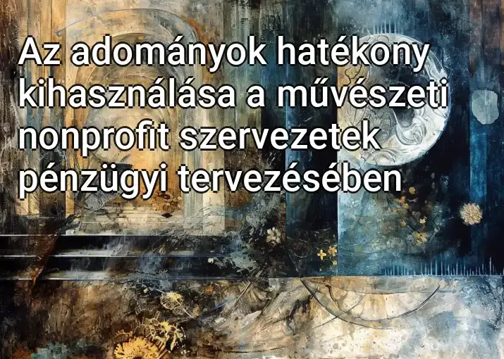 Az adományok hatékony kihasználása a művészeti nonprofit szervezetek pénzügyi tervezésében