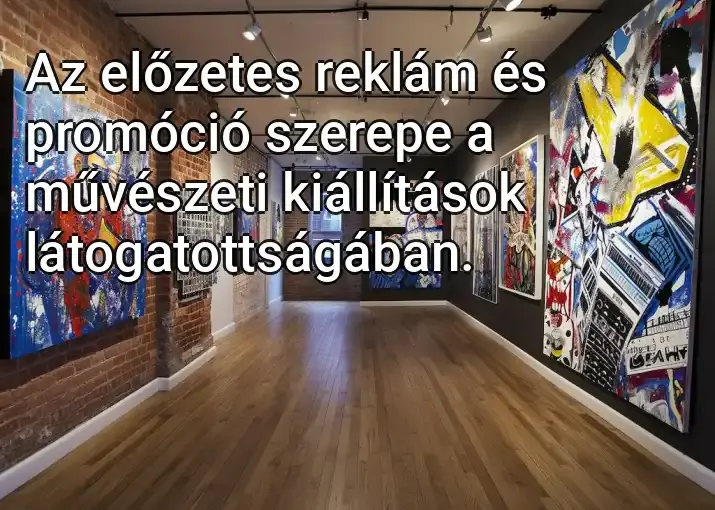 Az előzetes reklám és promóció szerepe a művészeti kiállítások látogatottságában.