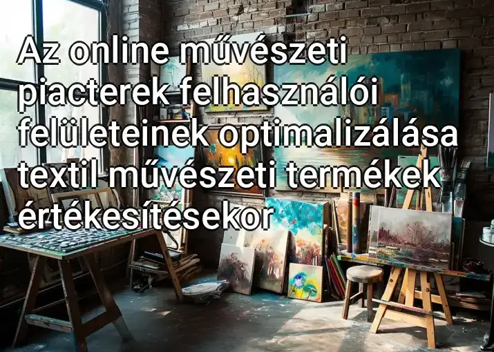 Az online művészeti piacterek felhasználói felületeinek optimalizálása textil művészeti termékek értékesítésekor