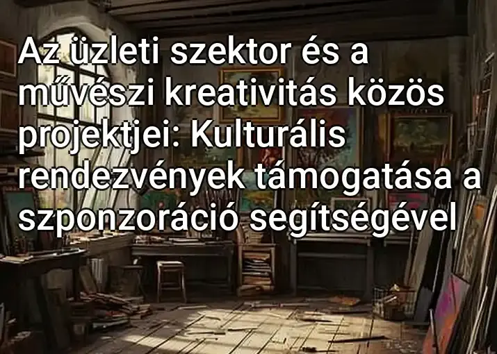 Az üzleti szektor és a művészi kreativitás közös projektjei: Kulturális rendezvények támogatása a szponzoráció segítségével