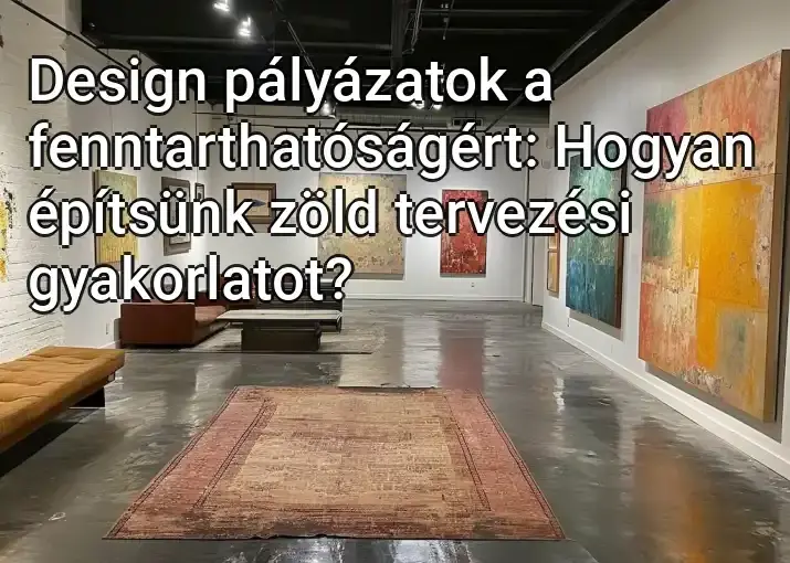 Design pályázatok a fenntarthatóságért: Hogyan építsünk zöld tervezési gyakorlatot?