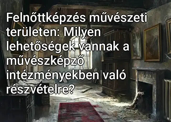 Felnőttképzés művészeti területen: Milyen lehetőségek vannak a művészképző intézményekben való részvételre?