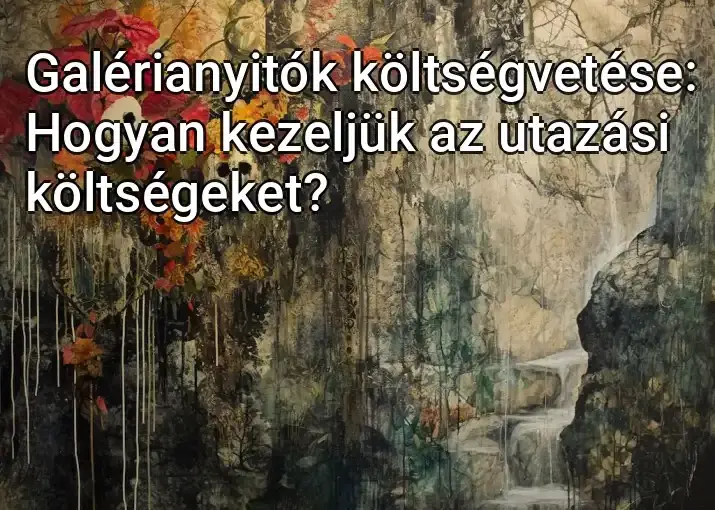 Galérianyitók költségvetése: Hogyan kezeljük az utazási költségeket?