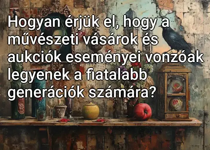 Hogyan érjük el, hogy a művészeti vásárok és aukciók eseményei vonzóak legyenek a fiatalabb generációk számára?