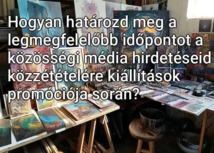 Hogyan határozd meg a legmegfelelőbb időpontot a közösségi média hirdetéseid közzétételére kiállítások promóciója során?