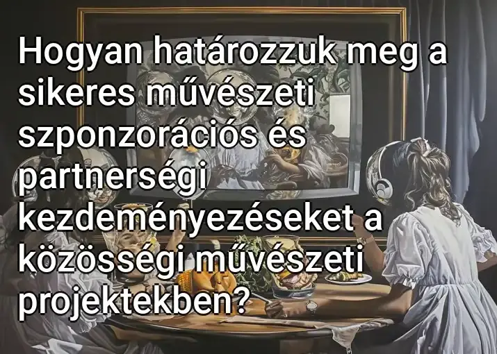 Hogyan határozzuk meg a sikeres művészeti szponzorációs és partnerségi kezdeményezéseket a közösségi művészeti projektekben?