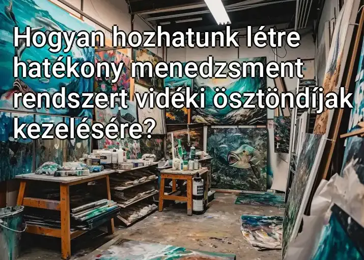 Hogyan hozhatunk létre hatékony menedzsment rendszert vidéki ösztöndíjak kezelésére?