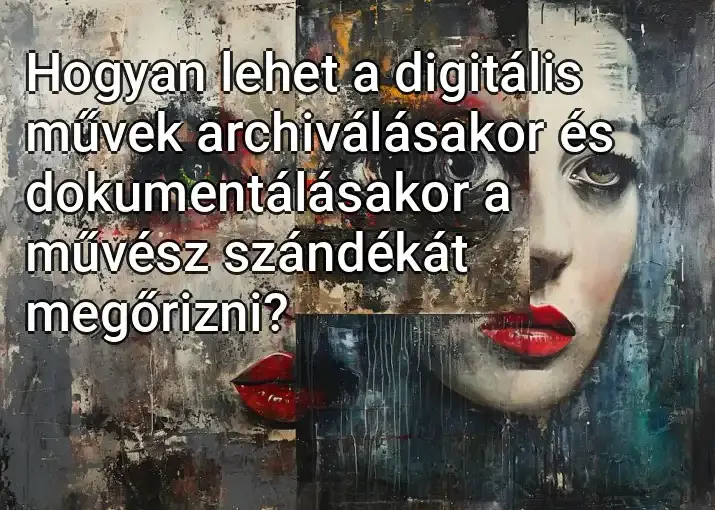 Hogyan lehet a digitális művek archiválásakor és dokumentálásakor a művész szándékát megőrizni?