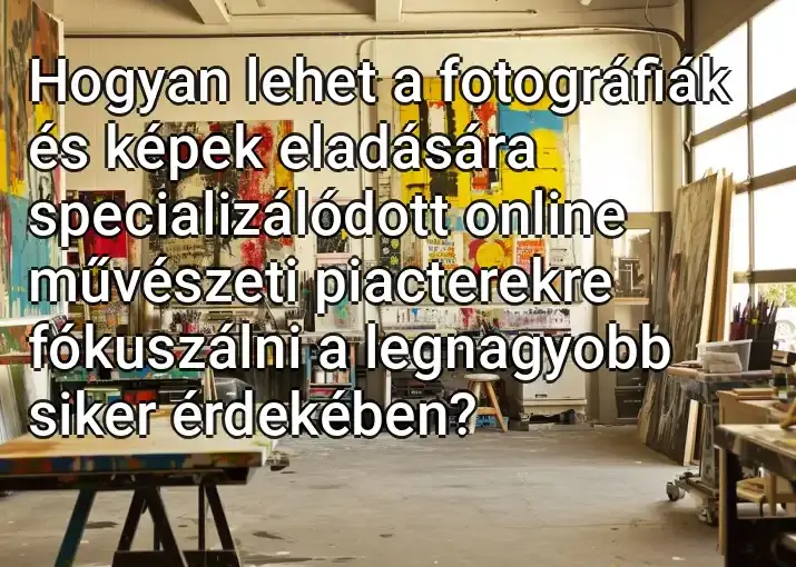 Hogyan lehet a fotográfiák és képek eladására specializálódott online művészeti piacterekre fókuszálni a legnagyobb siker érdekében?