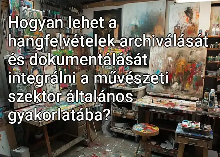 Hogyan lehet a hangfelvételek archiválását és dokumentálását integrálni a művészeti szektor általános gyakorlatába?