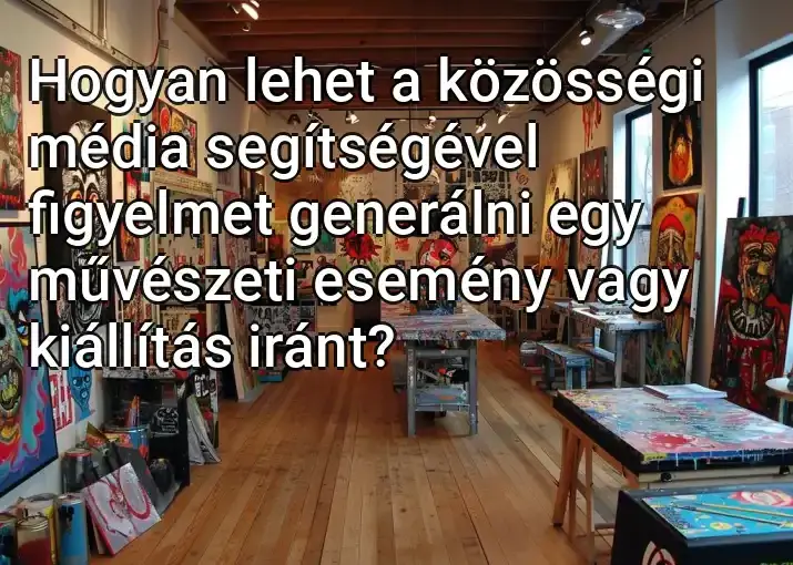 Hogyan lehet a közösségi média segítségével figyelmet generálni egy művészeti esemény vagy kiállítás iránt?