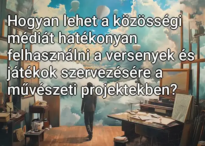 Hogyan lehet a közösségi médiát hatékonyan felhasználni a versenyek és játékok szervezésére a művészeti projektekben?