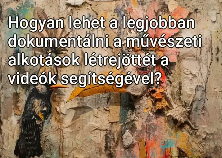 Hogyan lehet a legjobban dokumentálni a művészeti alkotások létrejöttét a videók segítségével?