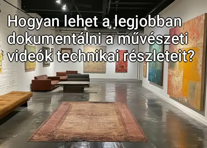 Hogyan lehet a legjobban dokumentálni a művészeti videók technikai részleteit?