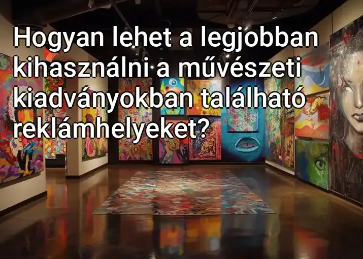 Hogyan lehet a legjobban kihasználni a művészeti kiadványokban található reklámhelyeket?