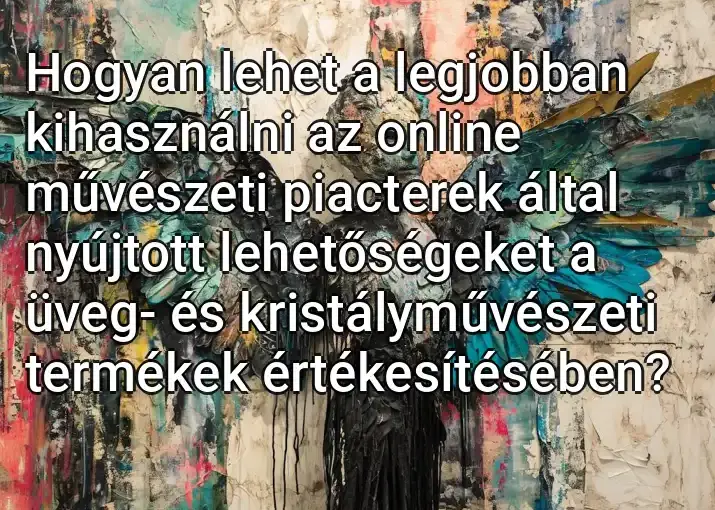 Hogyan lehet a legjobban kihasználni az online művészeti piacterek által nyújtott lehetőségeket a üveg- és kristályművészeti termékek értékesítésében?