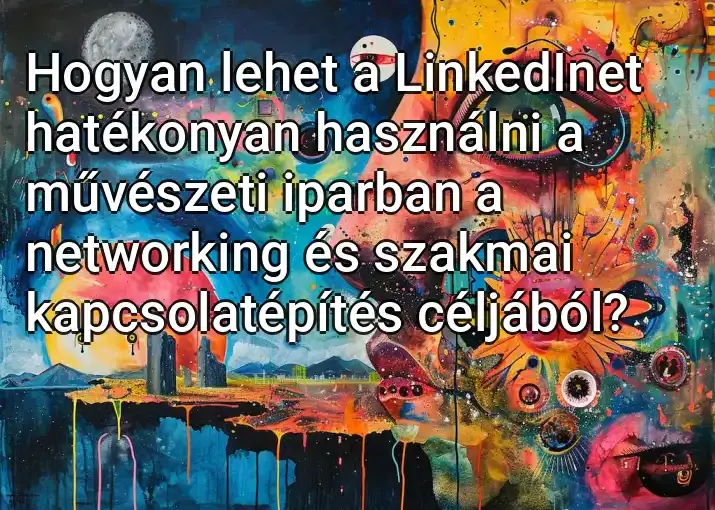 Hogyan lehet a LinkedInet hatékonyan használni a művészeti iparban a networking és szakmai kapcsolatépítés céljából?