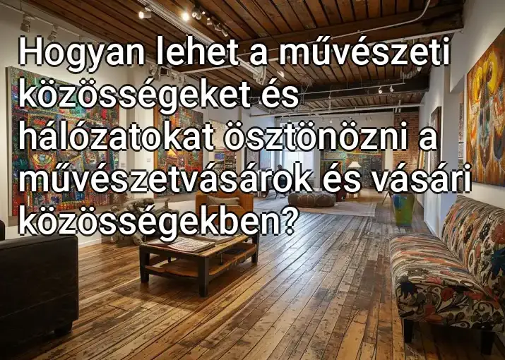 Hogyan lehet a művészeti közösségeket és hálózatokat ösztönözni a művészetvásárok és vásári közösségekben?