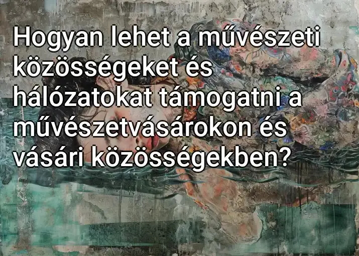 Hogyan lehet a művészeti közösségeket és hálózatokat támogatni a művészetvásárokon és vásári közösségekben?