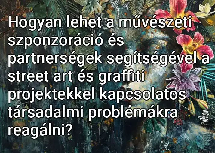 Hogyan lehet a művészeti szponzoráció és partnerségek segítségével a street art és graffiti projektekkel kapcsolatos társadalmi problémákra reagálni?