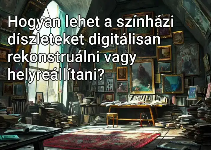 Hogyan lehet a színházi díszleteket digitálisan rekonstruálni vagy helyreállítani?