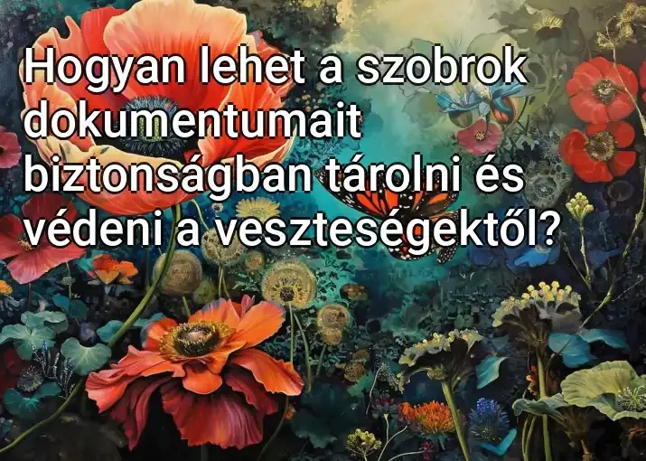 Hogyan lehet a szobrok dokumentumait biztonságban tárolni és védeni a veszteségektől?