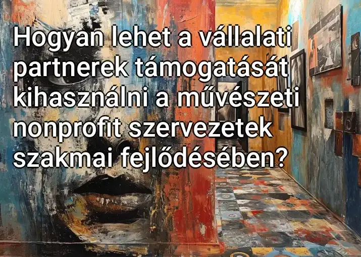 Hogyan lehet a vállalati partnerek támogatását kihasználni a művészeti nonprofit szervezetek szakmai fejlődésében?