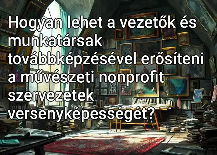 Hogyan lehet a vezetők és munkatársak továbbképzésével erősíteni a művészeti nonprofit szervezetek versenyképességét?