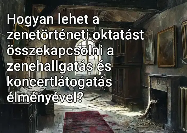 Hogyan lehet a zenetörténeti oktatást összekapcsolni a zenehallgatás és koncertlátogatás élményével?