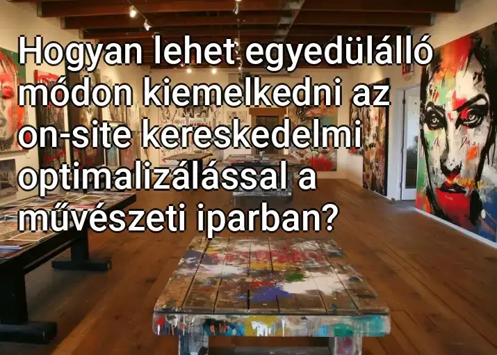 Hogyan lehet egyedülálló módon kiemelkedni az on-site kereskedelmi optimalizálással a művészeti iparban?