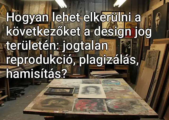 Hogyan lehet elkerülni a következőket a design jog területén: jogtalan reprodukció, plagizálás, hamisítás?