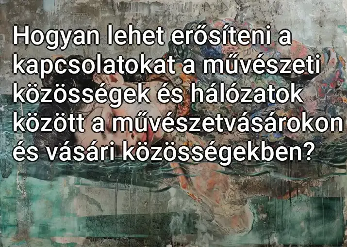 Hogyan lehet erősíteni a kapcsolatokat a művészeti közösségek és hálózatok között a művészetvásárokon és vásári közösségekben?