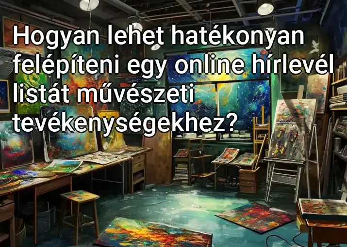 Hogyan lehet hatékonyan felépíteni egy online hírlevél listát művészeti tevékenységekhez?