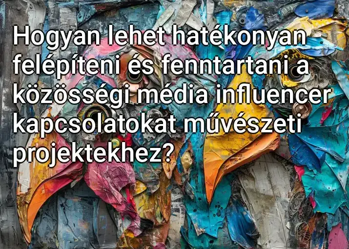 Hogyan lehet hatékonyan felépíteni és fenntartani a közösségi média influencer kapcsolatokat művészeti projektekhez?