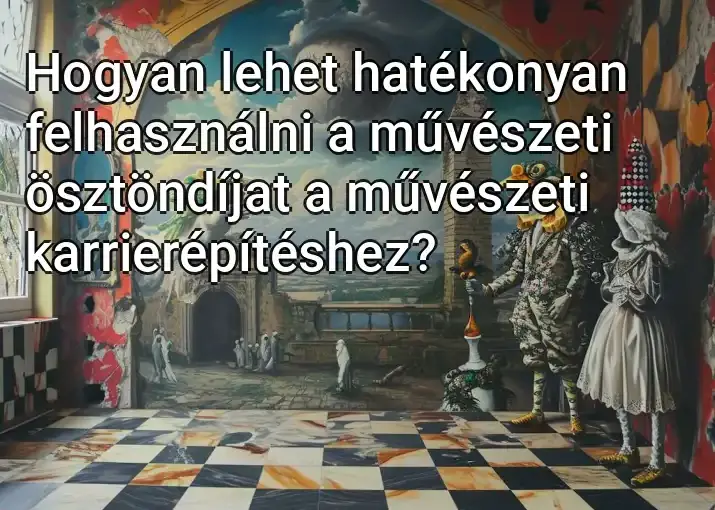 Hogyan lehet hatékonyan felhasználni a művészeti ösztöndíjat a művészeti karrierépítéshez?