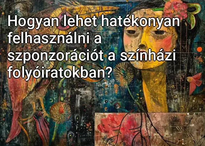 Hogyan lehet hatékonyan felhasználni a szponzorációt a színházi folyóiratokban?